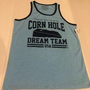 Fifth Sun Apparel Blue Corn Hole Tank Top
